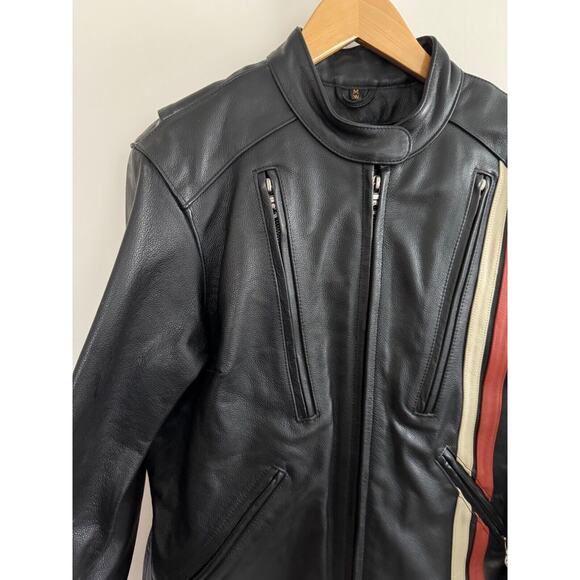 Vintage Harley Davidson Racing Leather Jacket Women’s Size Medium Motorcycle EUC - Picture 6 of 12